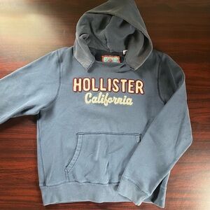 Vintage Hollister Hoodie Surf Embroidered Sweatshirt California Size Medium Y2K